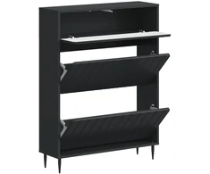 Batu skrynia ZWOLLE 78 x 24 x 103 cm Apdirbta mediena Juoda