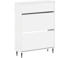 Batu skrynia ZWOLLE 78 x 24 x 103 cm Apdirbta mediena Balta