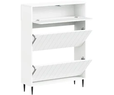 Batu skrynia ZWOLLE 78 x 24 x 103 cm Apdirbta mediena Balta
