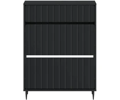 Batu skrynia ZWOLLE 78 x 24 x 103 cm Apdirbta mediena Juoda