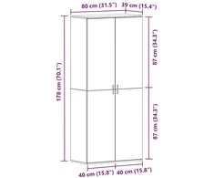 Batu skrynia Senas medis 80 x 39 x 178 cm Apdirbta mediena