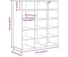 Batu skrynia 77,5 x 30 x 83,5 cm Apdirbta mediena