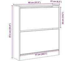 Batu skrynia Senas medis 80 x 21 x 87,5 cm Apdirbta mediena