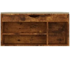 Batų suoliukas su pagalvėle, dūminis, 104x30x49cm, mediena