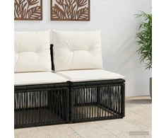 Be porankio sofa Juoda poliratanas