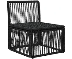 Be porankio sofa Juoda poliratanas