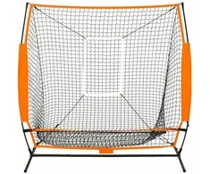 Beisbolo treniruočių tinklas, juodos spalvos, 174x76x158,5cm