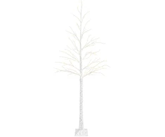 Beržinė kalėdinė eglutė Balta 25 x 25 x 210 cm Plastmasė