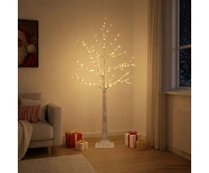 Beržinė Kalėdų eglutė Balta 22 x 22 x 150 cm Plastmasė 232 LED