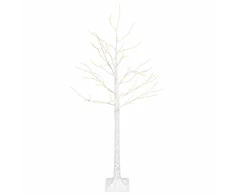 Beržinė Kalėdų eglutė Balta 22 x 22 x 150 cm Plastmasė 232 LED