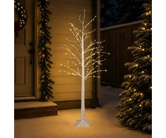 Beržinė Kalėdų eglutė Balta 22 x 22 x 180 cm Plastmasė 319 LED