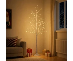 Beržinė Kalėdų eglutė Balta 22 x 22 x 180 cm Plastmasė 319 LED
