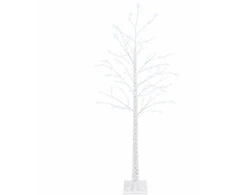 Beržinė Kalėdų eglutė Balta 22 x 22 x 180 cm Plastmasė 319 LED