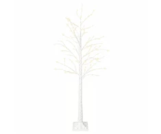 Beržinė Kalėdų eglutė Balta 22 x 22 x 180 cm Plastmasė 319 LED