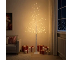 Beržinė Kalėdų eglutė Balta 25 x 25 x 240 cm Plastmasė 493 LED
