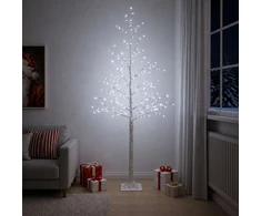 Beržinė Kalėdų eglutė Balta 25 x 25 x 240 cm Plastmasė 493 LED