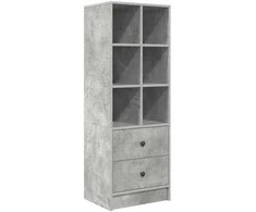 Aukštas spintelė su stalčių Betono pilka 45,5 x 34 x 127 cm