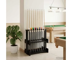 Biliardo lazdos stovas Apdirbta mediena 60 x 35 x 60 cm Juoda