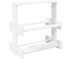 Biliardo lazdos stovas Apdirbta mediena 60 x 35 x 60 cm Balta