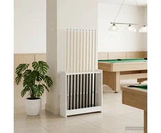 Biliardo lazdos stovas Apdirbta mediena 60 x 20 x 57 cm Balta