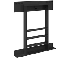 Biliardo lazdos stovas Apdirbta mediena 93 x 12 x 103 cm Juoda