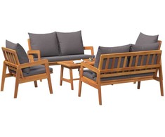 Bistro komplektas su pagalve 5 pcs Ruda Kietos akacijos mediena