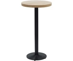 Bistro stalo kojelė Juoda Ø43x107 cm Ketaus