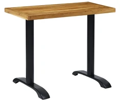 Bistro stalo kojos, 2 vnt., juodos, 61x8x72 cm, ketaus