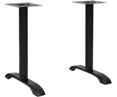 Bistro stalo kojos, 2 vnt., juodos, 61x8x72 cm, ketaus