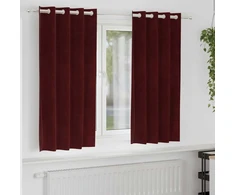 Užtemdymo užuolaidos 2 pcs Vyno raudona 140 x 175 cm Aksomas