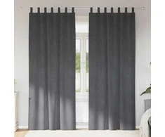 Užtemdymo užuolaidos 2 pcs Šviesiai pilka 140 x 260 cm Aksomas