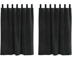 Užtemdymo užuolaidos 2 pcs Juoda 140 x 140 cm Aksomas