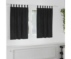 Užtemdymo užuolaidos 2 pcs Juoda 140 x 140 cm Aksomas