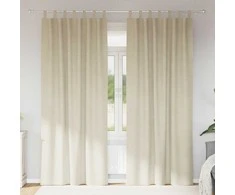 Užtemdymo užuolaidos 2 pcs Kreminė 140 x 260 cm Aksomas