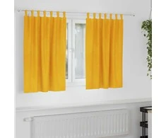 Užtemdymo užuolaidos 2 pcs Garučių geltona 140 x 140 cm Aksomas