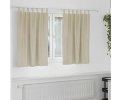Užtemdymo užuolaidos 2 pcs Kreminė 140 x 140 cm Aksomas