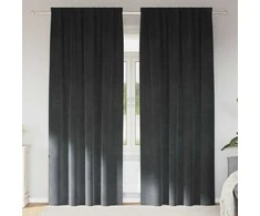 Užtemdymo užuolaidos 2 pcs Šviesiai pilka 140 x 225 cm Aksomas