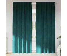 Užtemdymo užuolaidos 2 pcs Tamsiai žalia 140 x 225 cm Aksomas