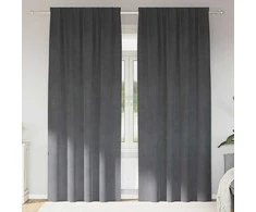 Užtemdymo užuolaidos 2 pcs Šviesiai pilka 140 x 245 cm Aksomas
