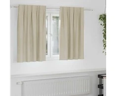 Užtemdymo užuolaidos 2 pcs Kreminė 140 x 140 cm Aksomas
