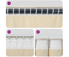Užtemdymo užuolaidos 2 pcs Kreminė 140 x 175 cm Aksomas