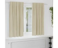Užtemdymo užuolaidos 2 pcs Kreminė 140 x 175 cm Aksomas
