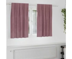 Užtemdymo užuolaidos 2 pcs Tamsiai rožinė 140 x 140 cm Aksomas