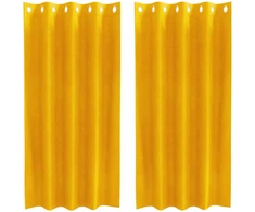 Užtemdymo užuolaidos 2 pcs Garučių geltona 140 x 175 cm Aksomas