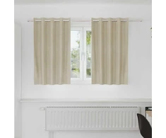 Užtemdymo užuolaidos 2 pcs Kreminė 140 x 140 cm Aksomas