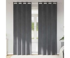 Užtemdymo užuolaidos 2 pcs Šviesiai pilka 140 x 260 cm Aksomas