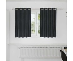 Užtemdymo užuolaidos 2 pcs Tamsiai pilka 140 x 140 cm Aksomas