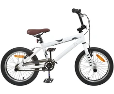 BMX Dviratis 16 Colių 5-8 metų amžiaus Balta