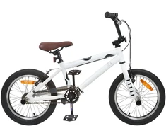 BMX Dviratis 16 Colių 5-8 metų amžiaus Balta