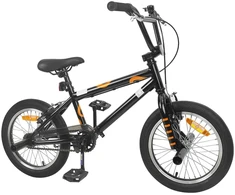 BMX Dviratis 16 Colių 5-8 metų amžiaus Juoda